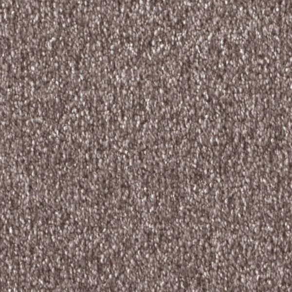 Draufsicht auf Vorwerk Celina 1Q18 rost Teppichboden mit Preisschild 79,95 €/m²